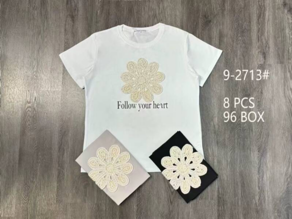 Bluzki damskie Roz Standard, Mix Kolor Paczka 8 szt